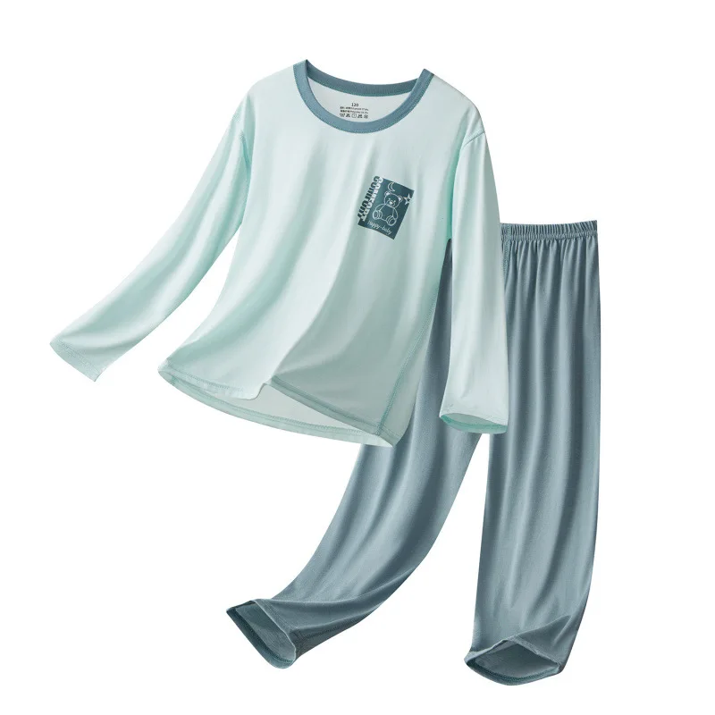 

Family Matching PajamaSet Kids Homewear Air Conditioner Suit Breathable Cotton CuteCartoon Print Loose Comfortable Loungewear