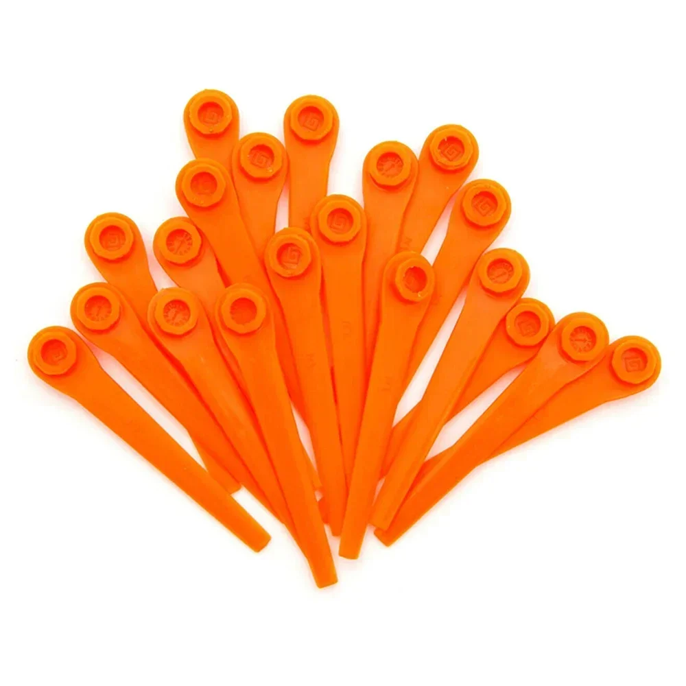 Cuchillas de plástico para cortadora de césped, repuesto para Gardena 9823, 9825, 9820, 9821, accesorios para jardín, venta al por mayor, 20 unidades