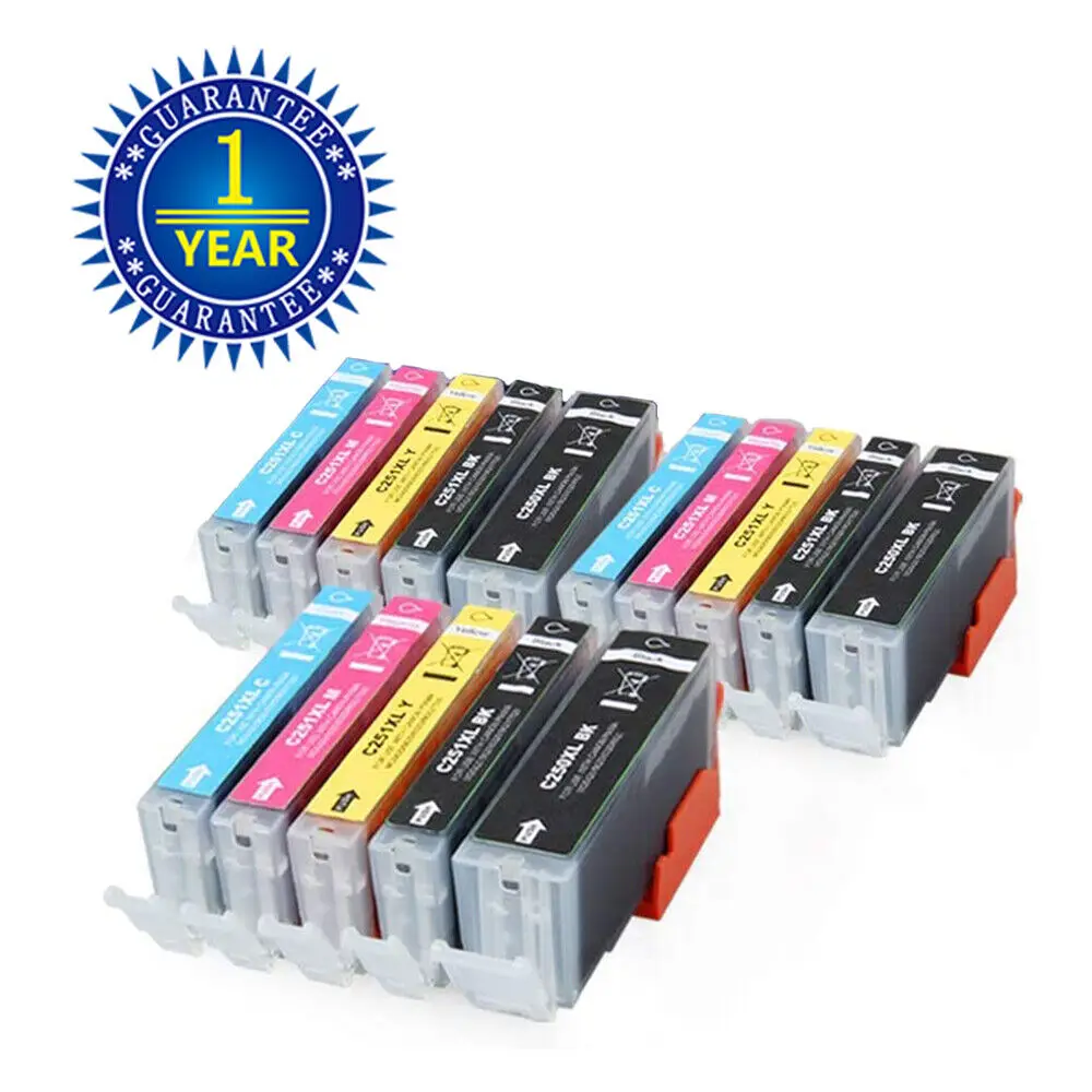 15PK PGI-250XL CLI-251XL Ink Cartridges For Canon Pixma MG5520 MG5420 MX722 922