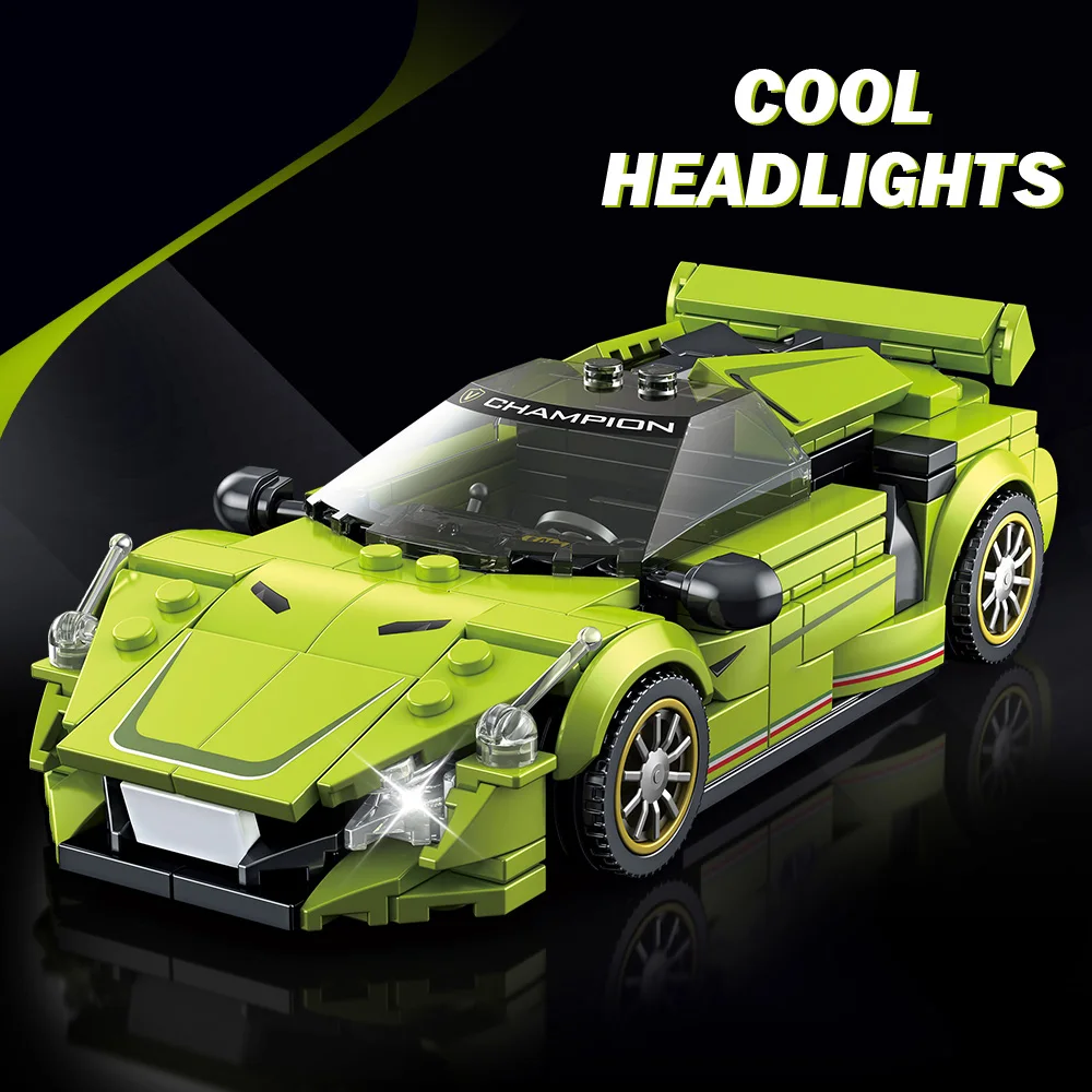 Speed Champions Series Racing Sports Vehiclea Technique Car Supercar Building Blocks Set Bricks Classic MOC Model Toys For Kids