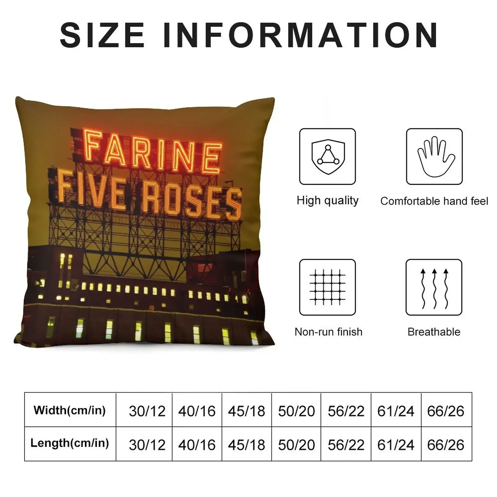 Farine Five Roses Montreal Throw Pillow Bed pillowcases Christmas Covers Sofa Decorative Covers pillow