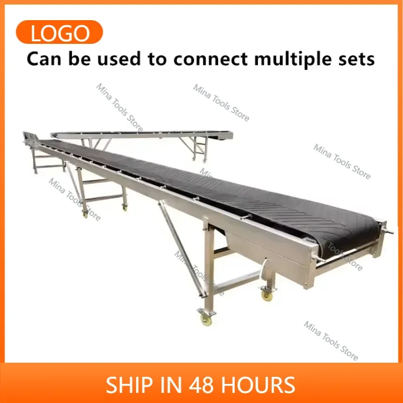 2026 Factory Direct Sales Customizable Folding Incline Conveyor Portable Loading Unloading Electric Adjustable Height Feeder