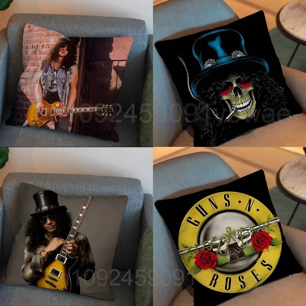 

Slash GNR band Guns N Roses Pillow Case Pillow Case Living Room Sofa Cushion Cover Suitable For Home Bedroom Room Decoration