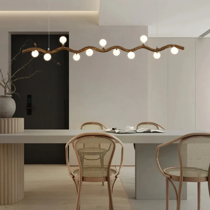 

Northern Europe Tree Branch Strip Black Pendant Lights LED Creative Office Bedroom Restaurant Exhibition Hall Ceiling Chandelier