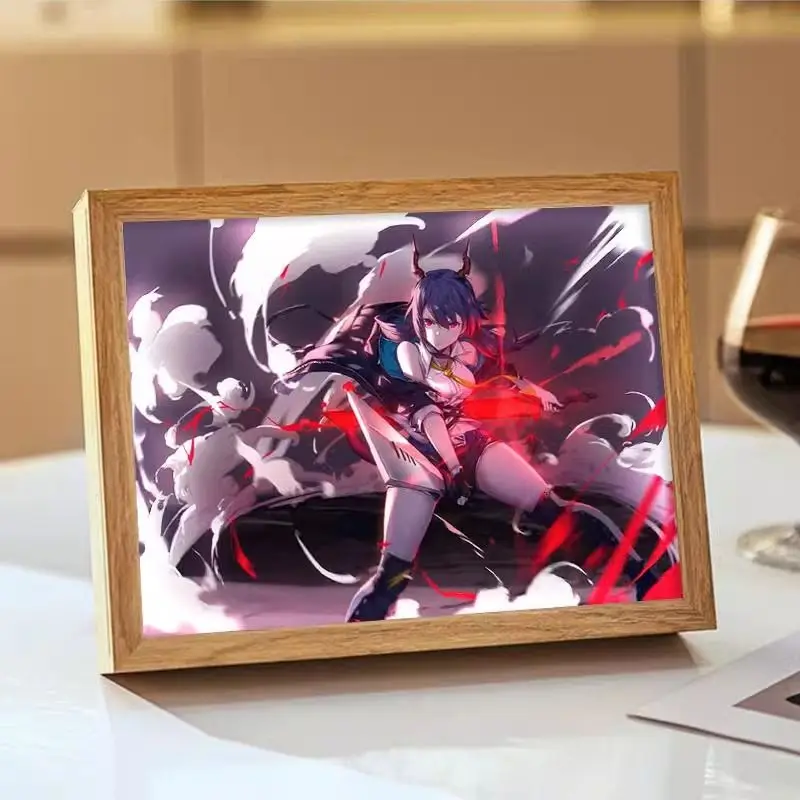 

Arknights peripheral light painting Skadi two-dimensional anime barbie doll e-sports room decor small night light gift