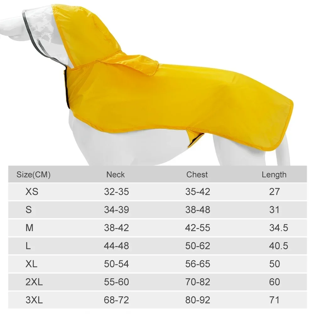 Doglemi Pet Dog Raincoat Waterproof HoodieRaining Jacket For Dogs Light Reflective Puppy Raincoat Golden Fadou Teddy Dog Clothes