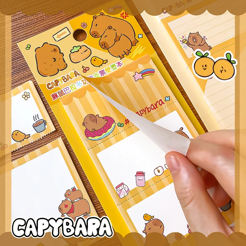 journaling supplies  Aesthetic Office accessories to do list Scratch paper Kawaii Stationery supplies capybara Notepad memo pad