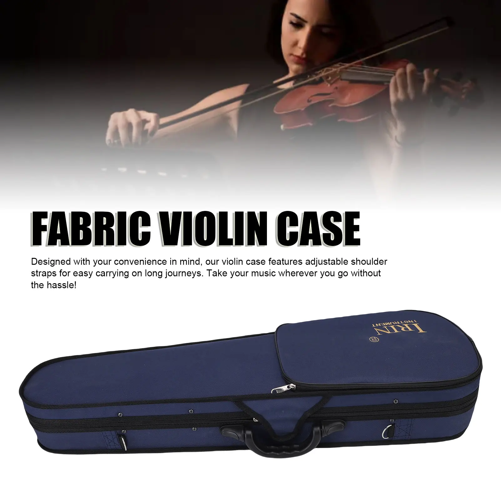 

Чехол для скрипки 4/4 из ткани Оксфорд, легкий, портативный, прочный, ударопрочный, защитный, для хранения скрипки, для путешествий и домашнего хранения