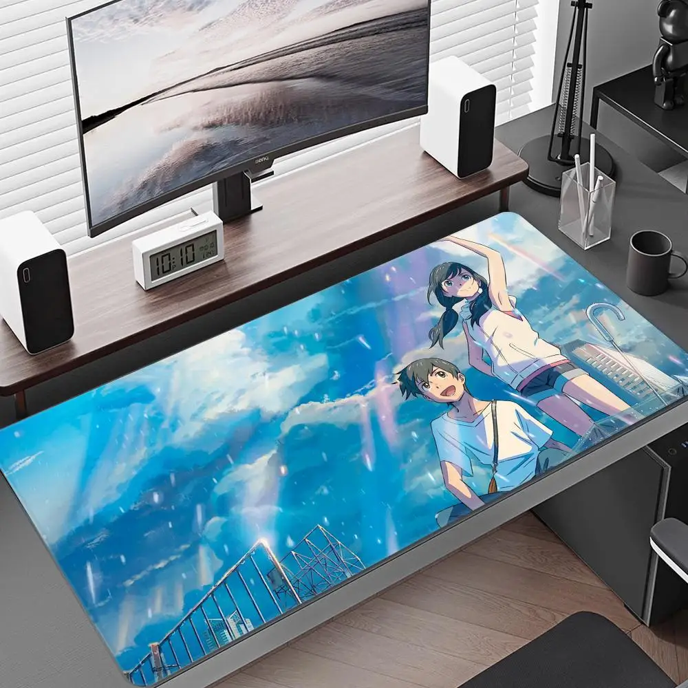 

Anime Weathering With You Mousepad New Rubber Mouse Durable Desktop Mousepad Size For Game Keyboard Pad For Gamer