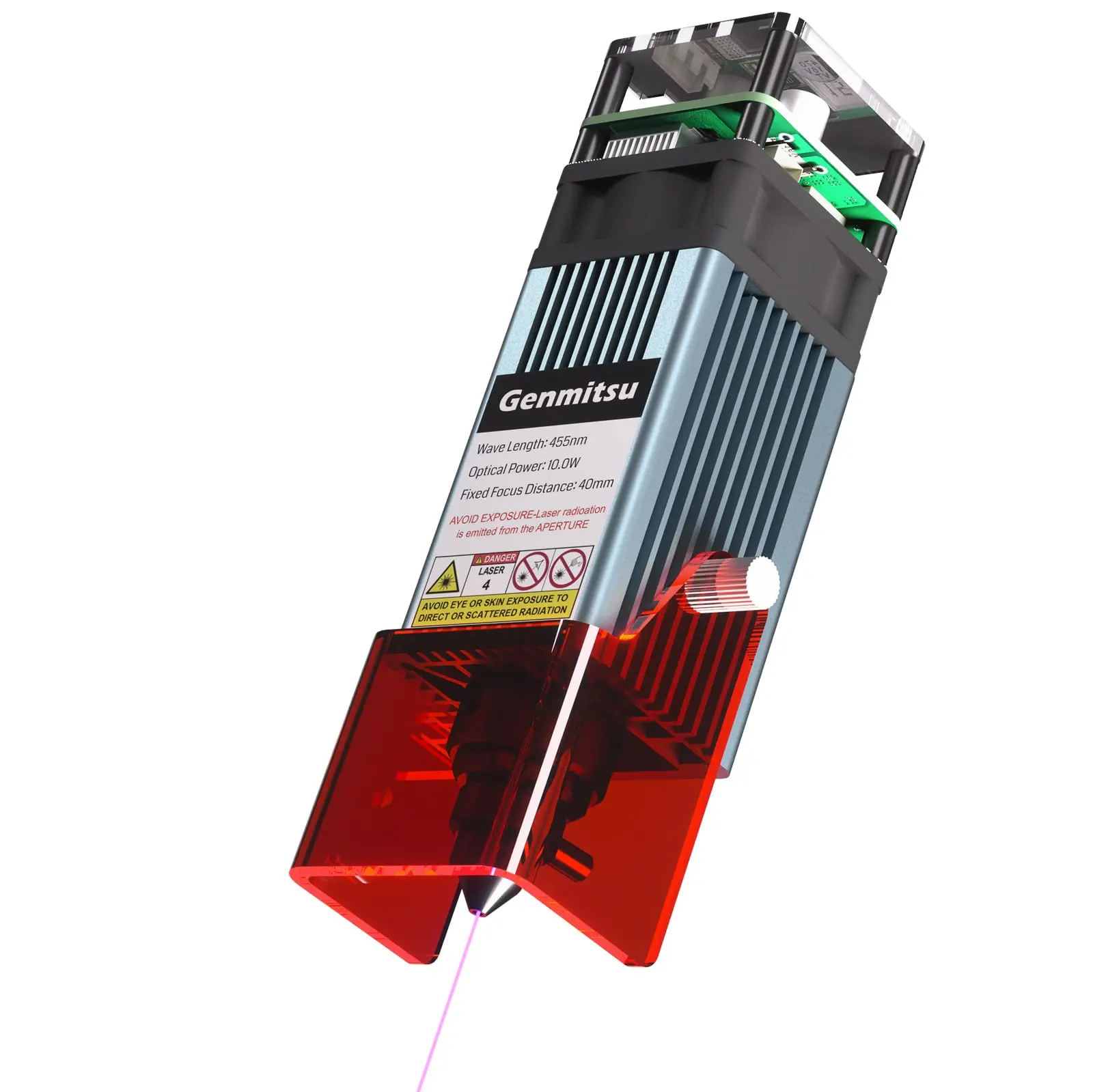 Genmitsu 10W Compressed Spot Laser Module 0.08x0.05 Air Assist Nozzle for 3020-PRO Ultra 3030-PROVer MAX Laser Engraving Cutting