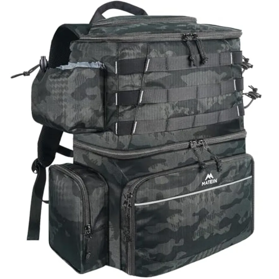 

Fishing Backpack, Water Resistant Tackle Storage Bag with Rod Holders and Cooler, Fishing Gifts for Men