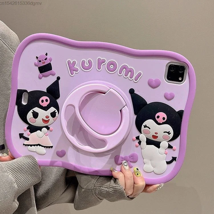 Sanrio Cute Cartoon Kuromi Y 2k Japanese IPad Protective Case Air 4 5 Mini6 Pro 12.9 11 10.2 Inch Cover Kawaii Anime Tablet Case