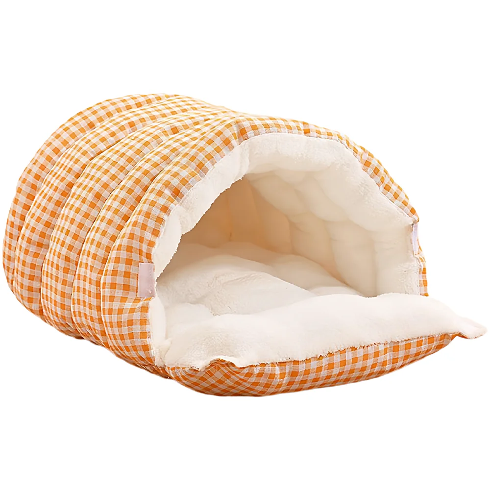 بيت القطط المعزول للشتاء - سرير مغلق مع حصيرة صوف القطب الشمالي القابلة للإزالة وتقنية التسخين الذاتي، سرير مقاوم للماء للكلاب/القطط