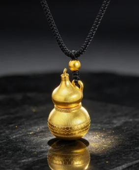 Diamond-encrusted dragon-scale fragrant sachets gourd pendant new Chinese style drawing 9999gold
