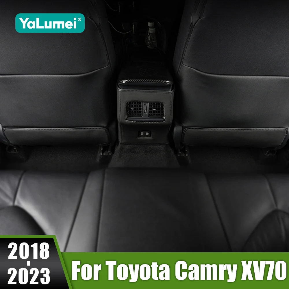 

For Toyota Camry XV70 70 2018 2019 2020 2021 2022 2023 PU Leather Car Back Seat Anti-Child-Kick Pad Protector Anti Mud Dirty Mat