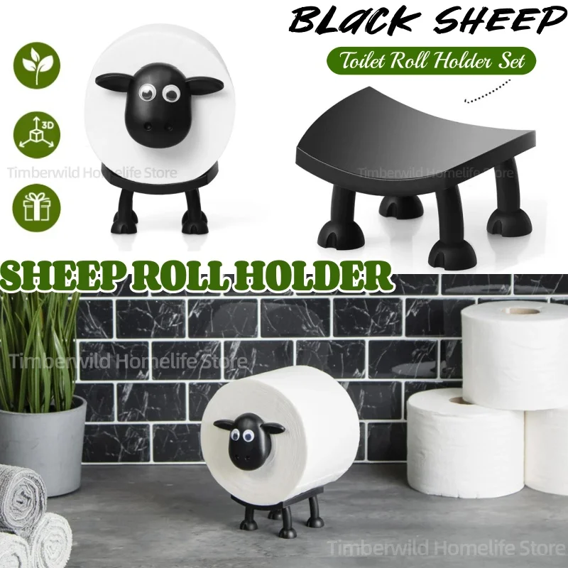 Porte-papier hygiénique en forme de mouton mignon, rangement autoportant, organisateur de papier hygiénique décoratif, rouleau de papier, forme animale T1, nouveau