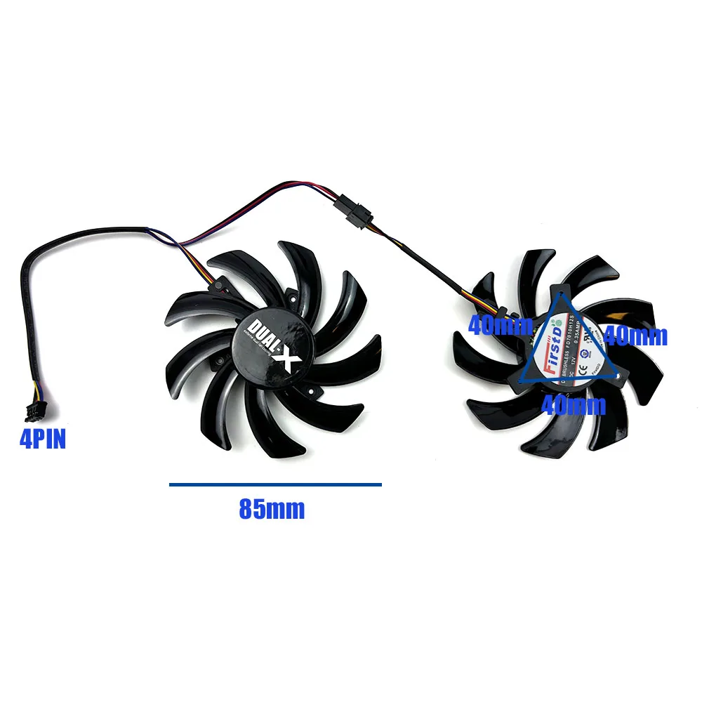 2 шт. FD7010H12S FDC10H12S9-C R9 270X охладитель графического процессора для Xfx R9 285/280/290/290X/280X Rx 480/470 Sapphire R9 270X 280