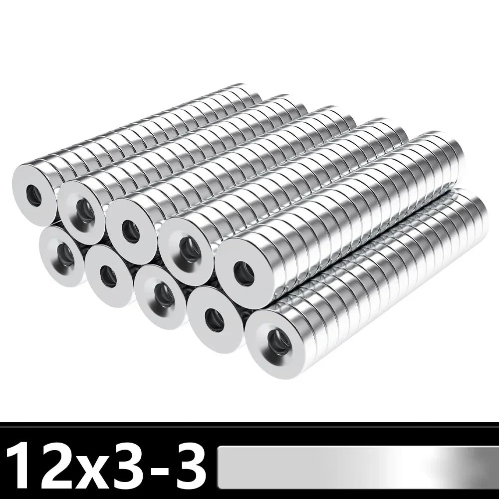 

12x3-3mm With Holes iman Refrigerator Magnets DIY Office Whiteboard Workshop
