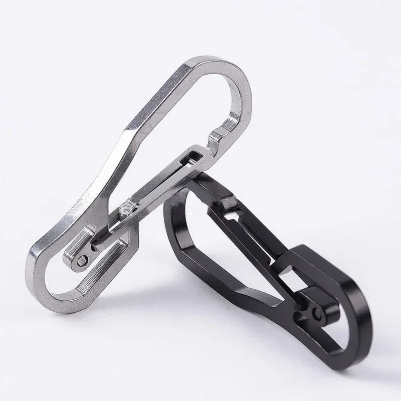 Titanium Plating Carabiner Camping Clip Outdoor Key Ring Clip Keychain Holder Camping Keyring Hang Buckle Hook Carabiner