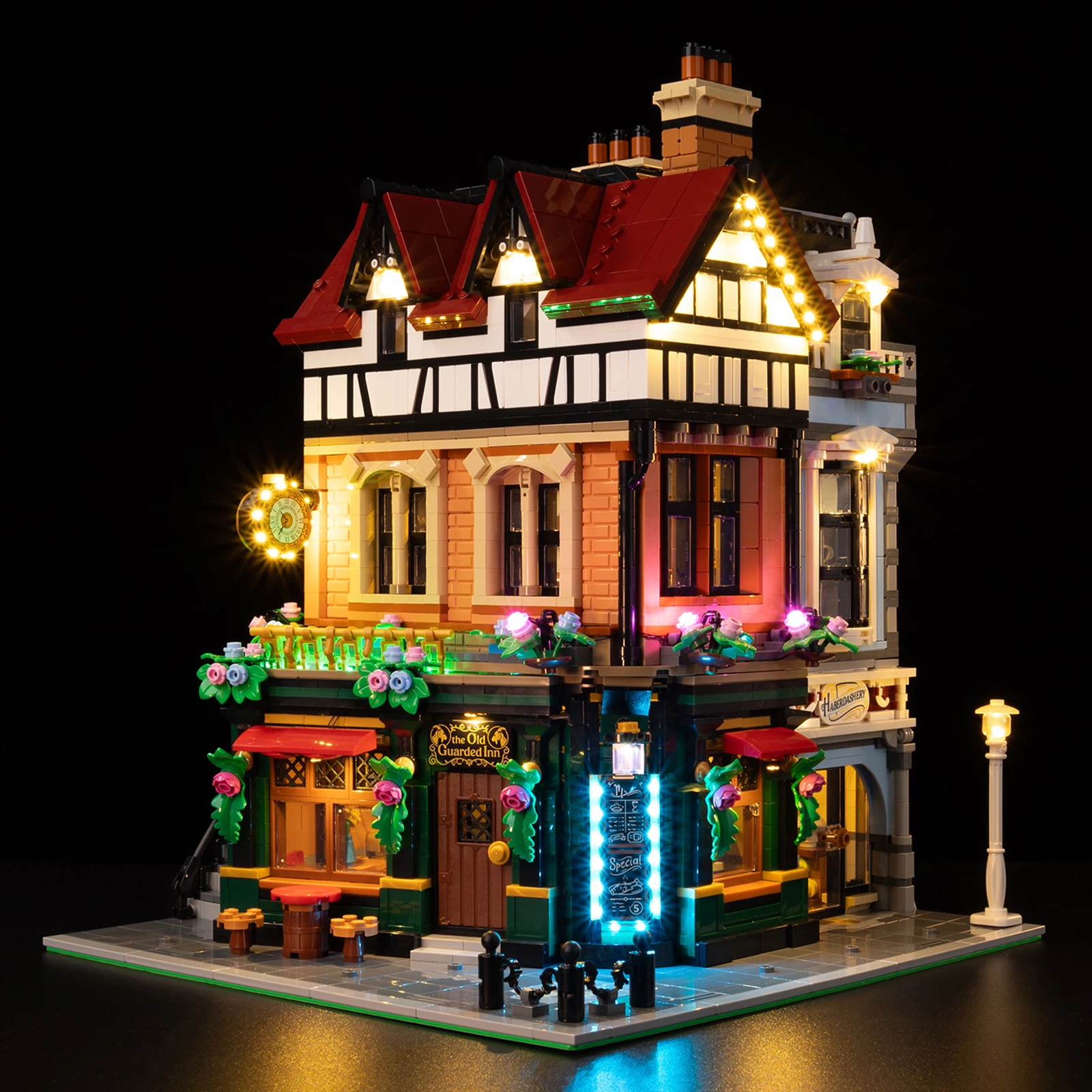 

Комплект светодиодных фонарей Kyglaring подходит для Lego 10350 Tudor, угловой строительный блок, декоративная лампа без здания Lego