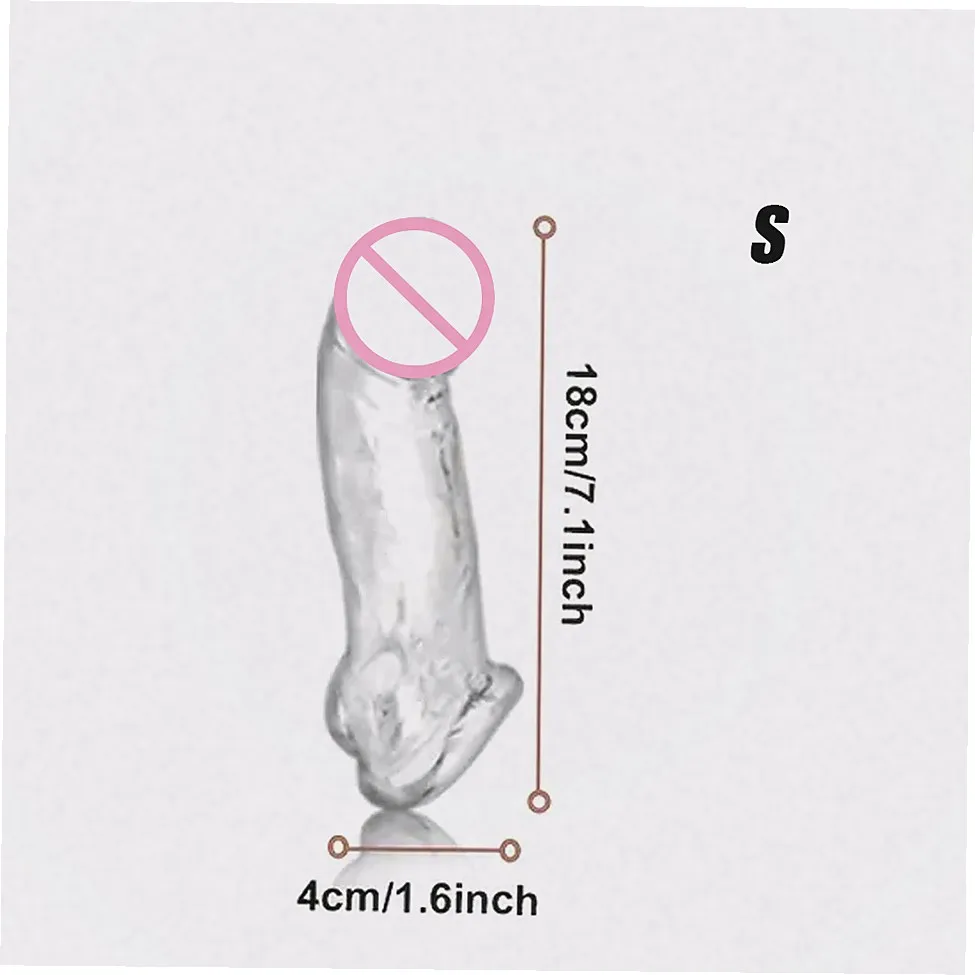 3 Size Transparent Penis Extender Reusable Condom Sleeve Delay Ejaculation Cock Ring Sex Toys For Men view 4
