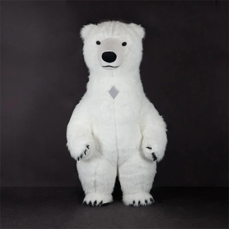 Cosplay Disfraz de Mascota de oso Polar inflable para publicidad, disfraz personalizado  Animal, oso blanco