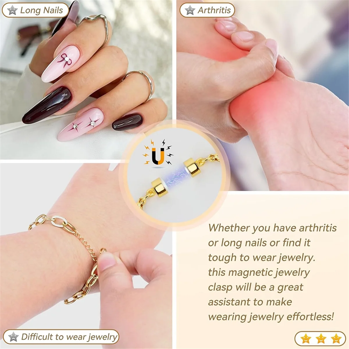 

New-Design Magnetic Necklace Jewelry Clasps and Closures A