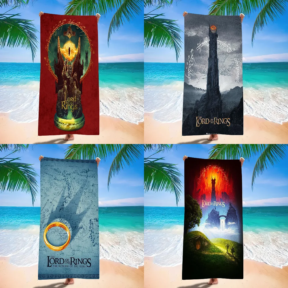 

Полотенце с принтом «Властелин колец», пляжное полотенце, большое размерное полотенце для путешествий на открытом воздухе, кемпинга, впитывающие валлас, летние полотенца для плавания