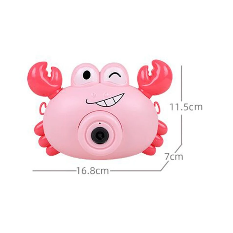 Bubble Maker Crab Camera Toy Automatic Bubble Blower With Music And Light Bubble Machine For Kids Outdoor Activitivy