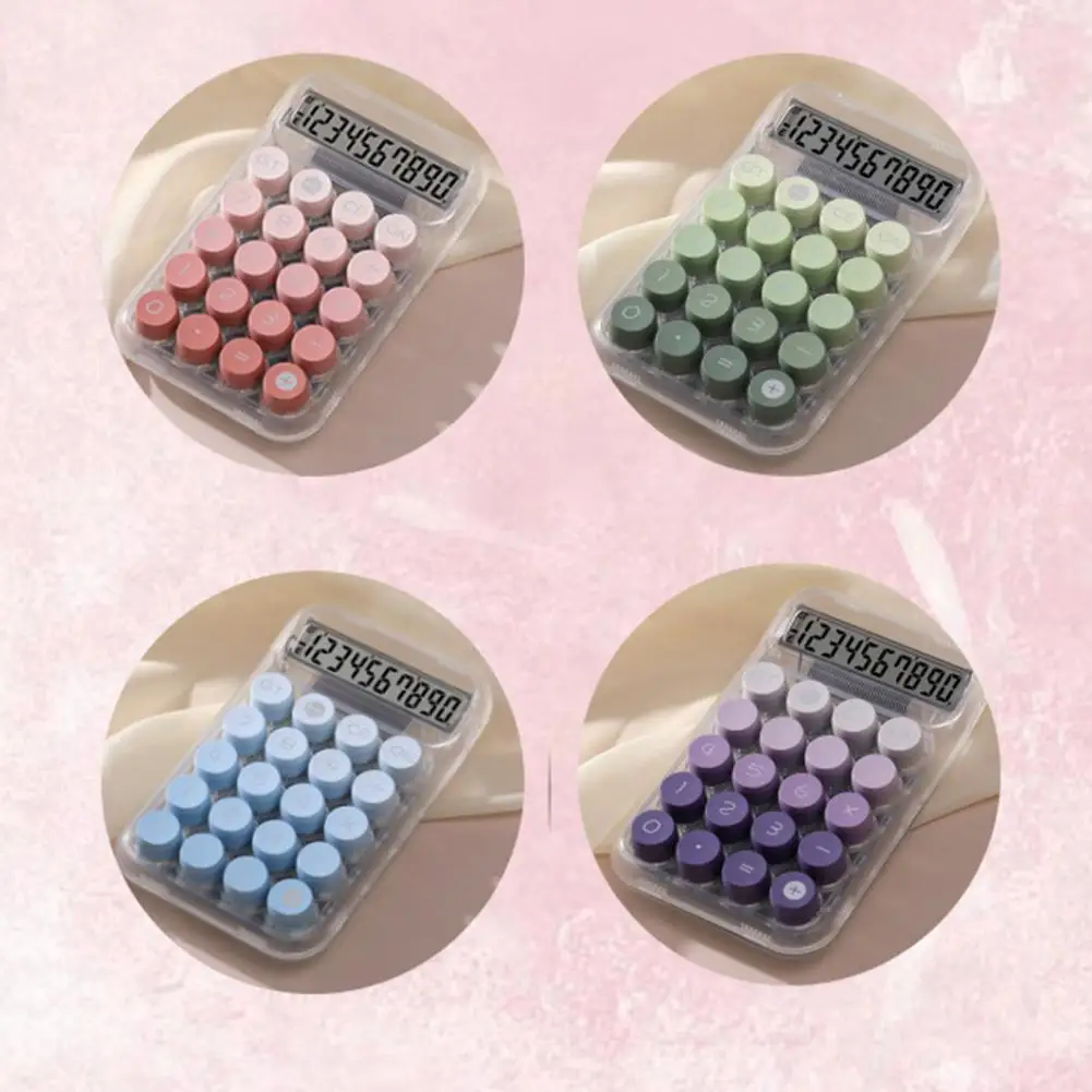 Langlebiger Rechner 12-stelliger mechanischer Tastatur-Desktop-Rechner mit Farbverlauf und rutsch festen Pads für die Finanz arbeits platte