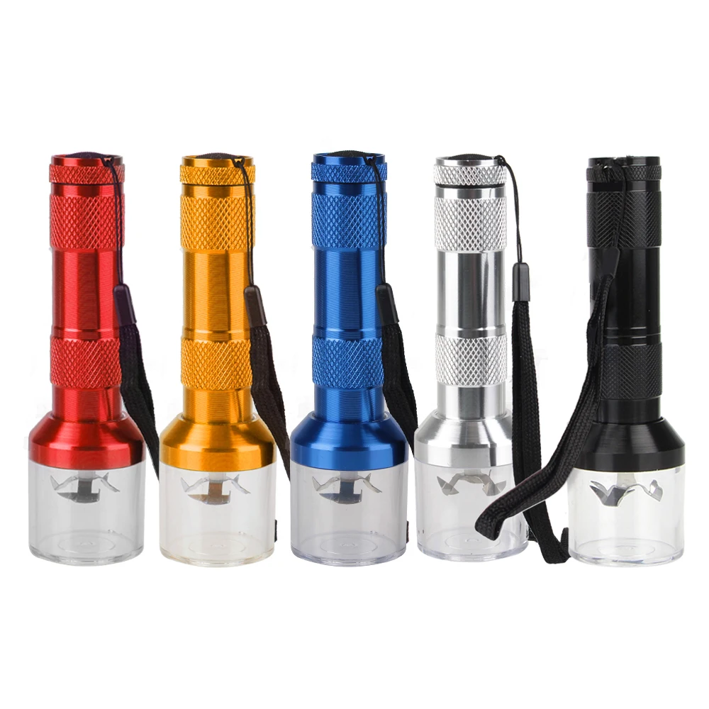 Herb Chopper Crusher Torch Shape Electrical Metal Tobacco Grinder Cigarette Accessories Crank Spice Muller Machine