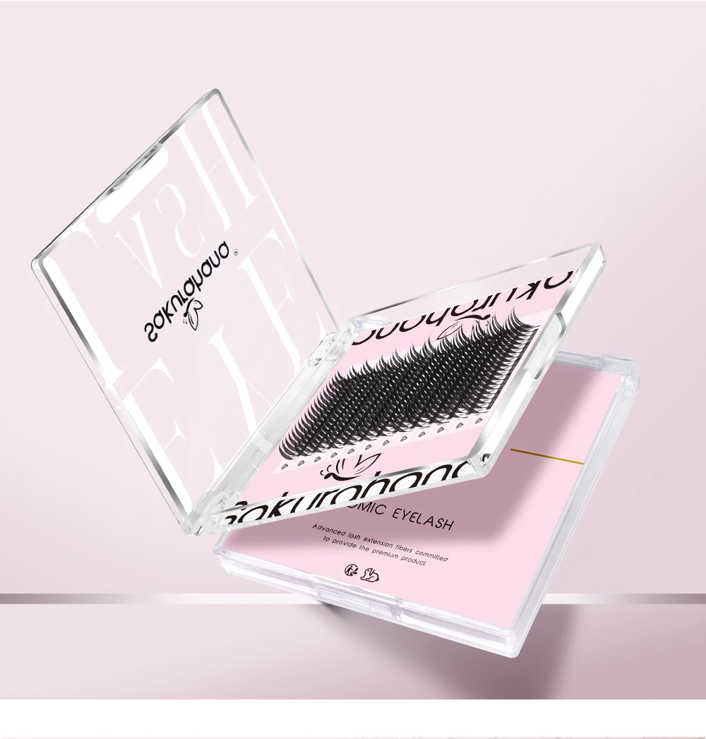 SAKURAHANA Comic Spire Wimpernverlängerung, vorgefertigte Fächer, natürlicher Kaschmir, Manga, falsche Wimpern, Fächer in Federform, Comic-Wimpern – Detail 11