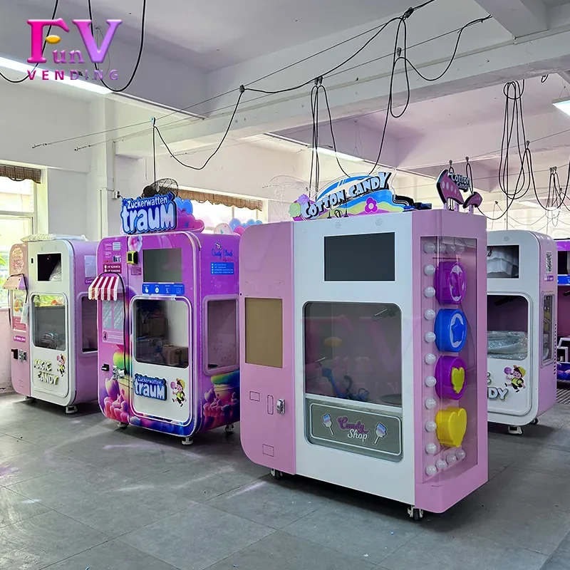 Commercial Automatic Mall Electric Professional Robot Cotton Candy Machine