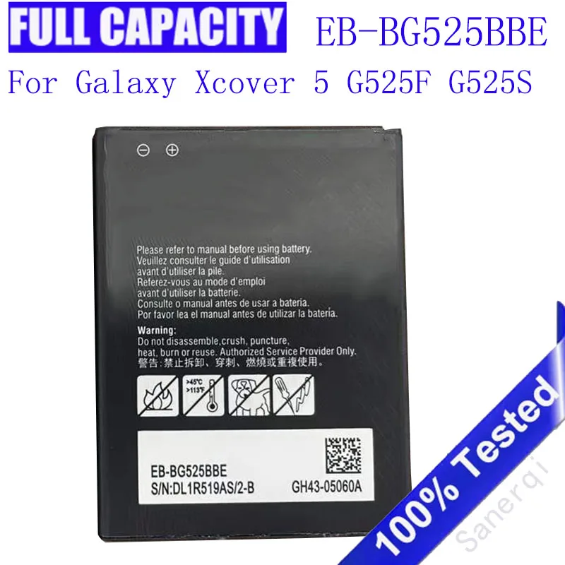 

Сменный аккумулятор для телефона емкостью 3000 мАч EB-BG525BBE для Samsung Galaxy Xcover 5 G525F G525S
