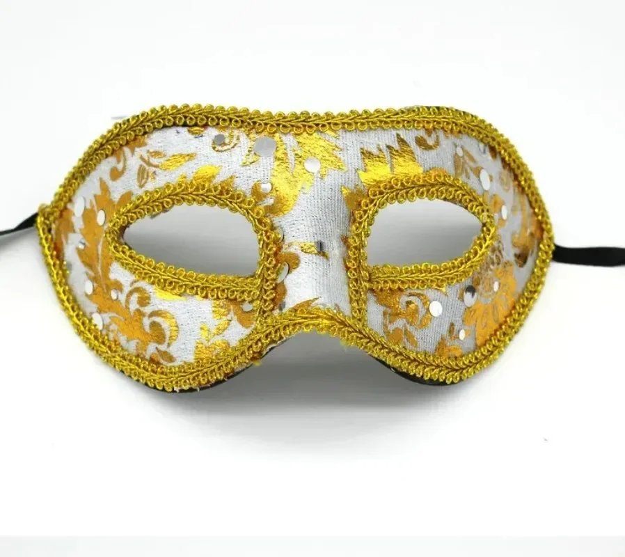 Masque de mascarade vénitienne coloré et Sexy, demi-visage en flanelle fantaisie pour Halloween, bal de promo, carnaval