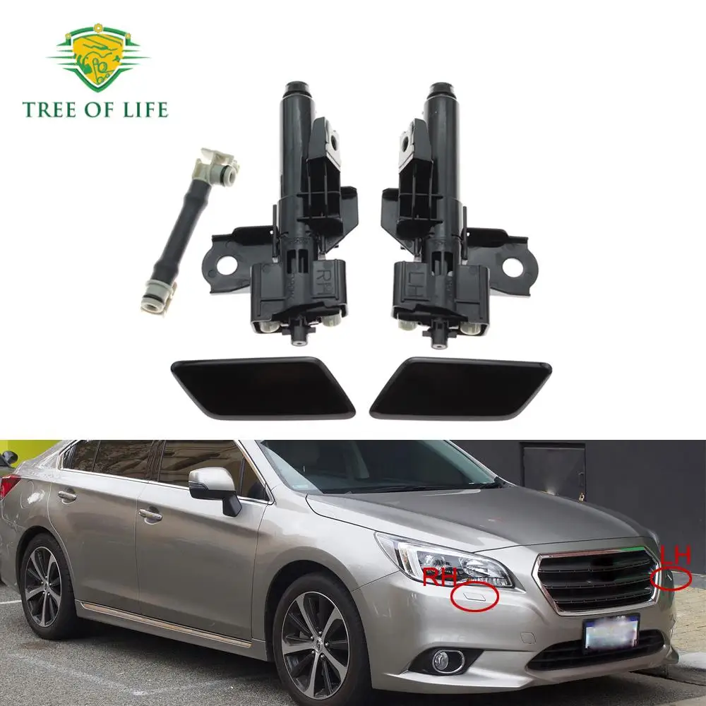 Para subaru legado outback b b bs b15 2015 2016 2017 frente farol arruela bocal capa farol spray de água jet cap