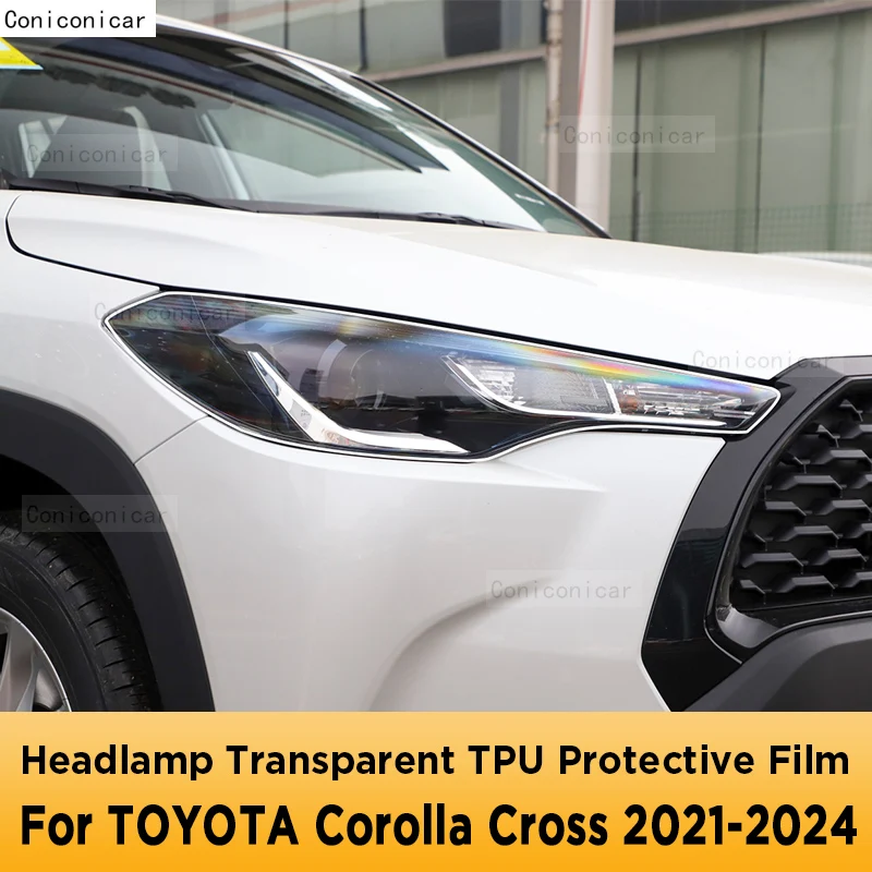 

Для TOYOTA Corolla Cross Hybrid 2021-2024 автомобильная внешняя фара против царапин передняя лампа прозрачная защитная пленка из ТПУ