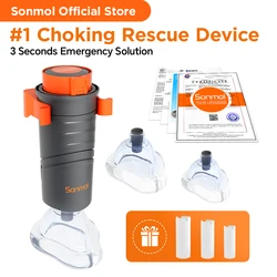 Sonmol Anti Choking Device with 3 Maskss Automatic Choking Rescue Device First Aid Kit for Emergency Heimlich Maneuver Device