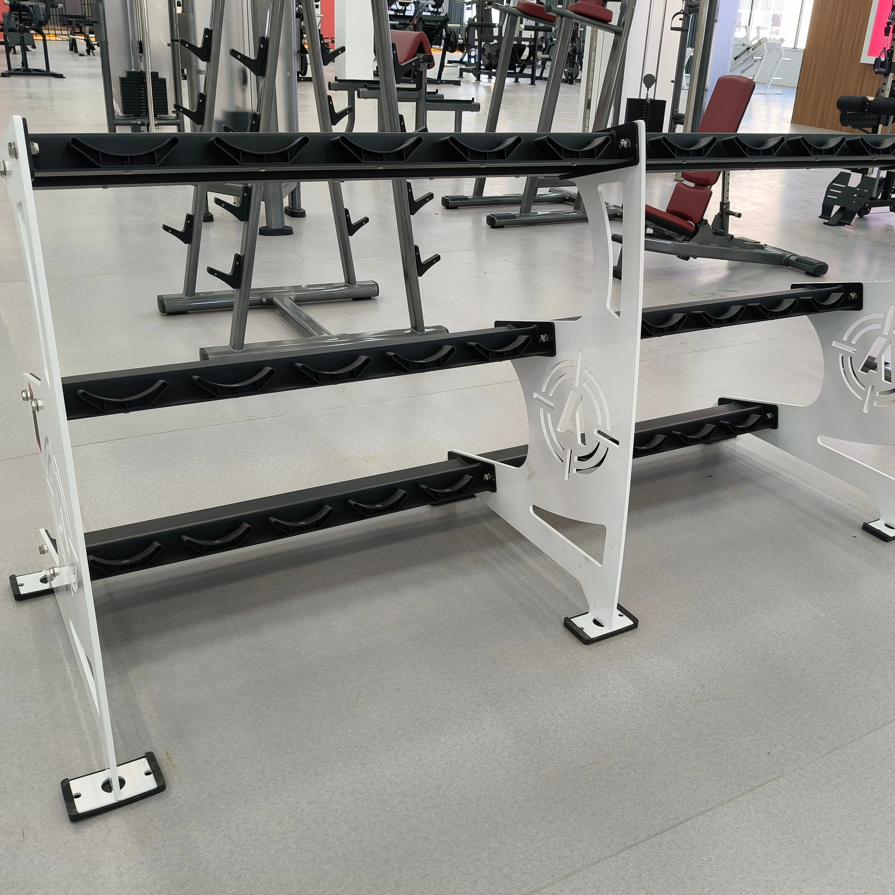 

Three-Tier Steel Dumbbell Rack High Quality Gym Equipment for Home Training Custom Logo