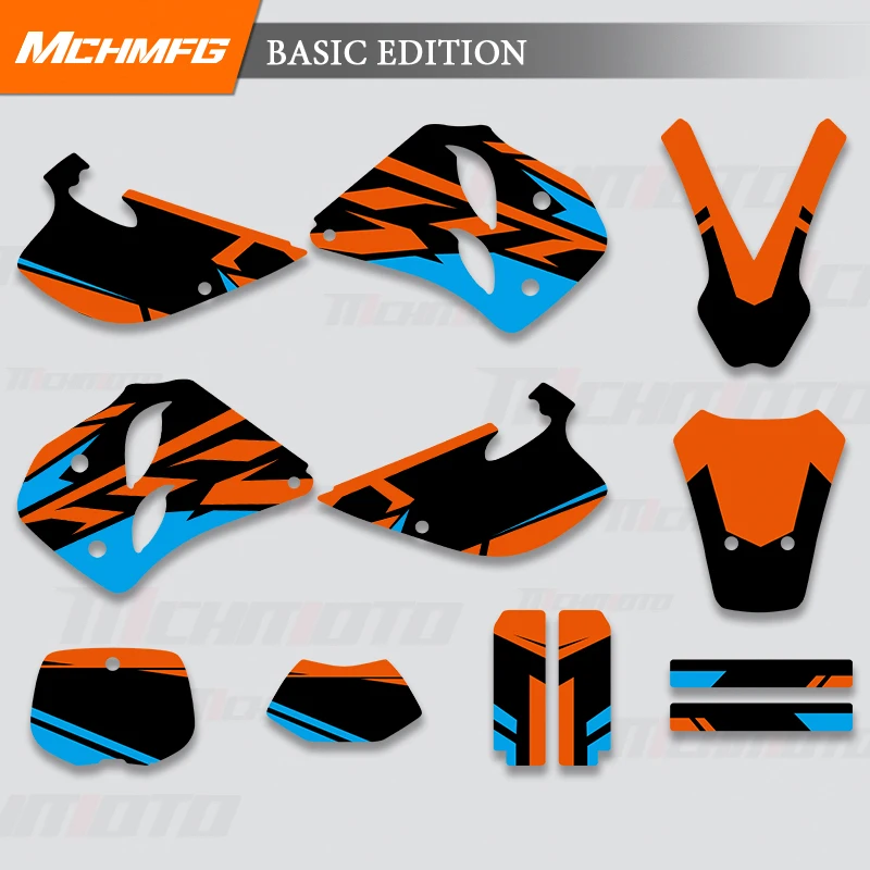 MCHMFG Custom Graphics Decal Sticker For KTM EXC SXF 250 300 360 1993 1994 1995 1996 1997 Number Name Custom