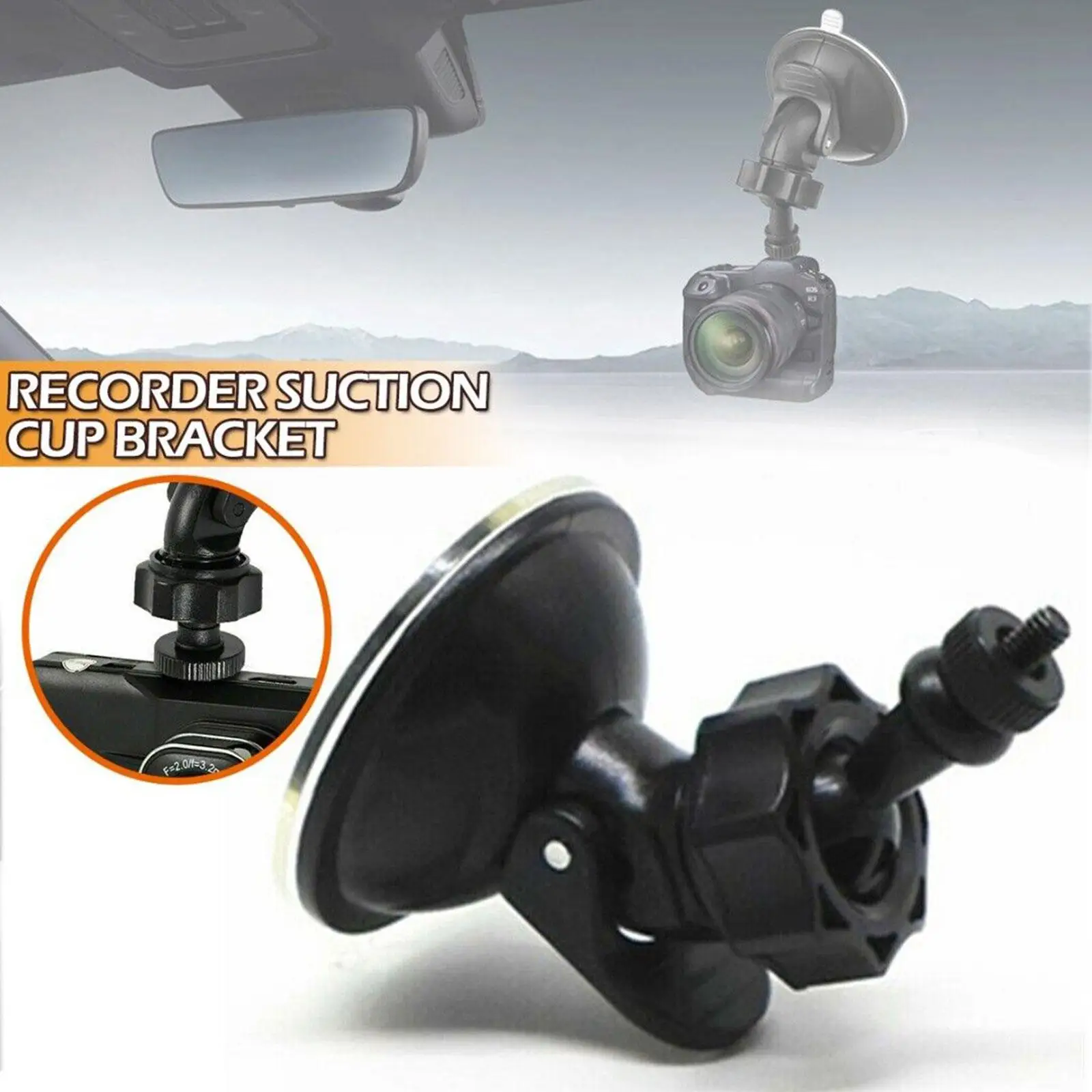 Car Dvr Mount Holder 4mm Screw Vehicle Recorder Bracket Dvr Gps Holder Sucker Cup Bracket Suction Dv Camera Cup O5t5