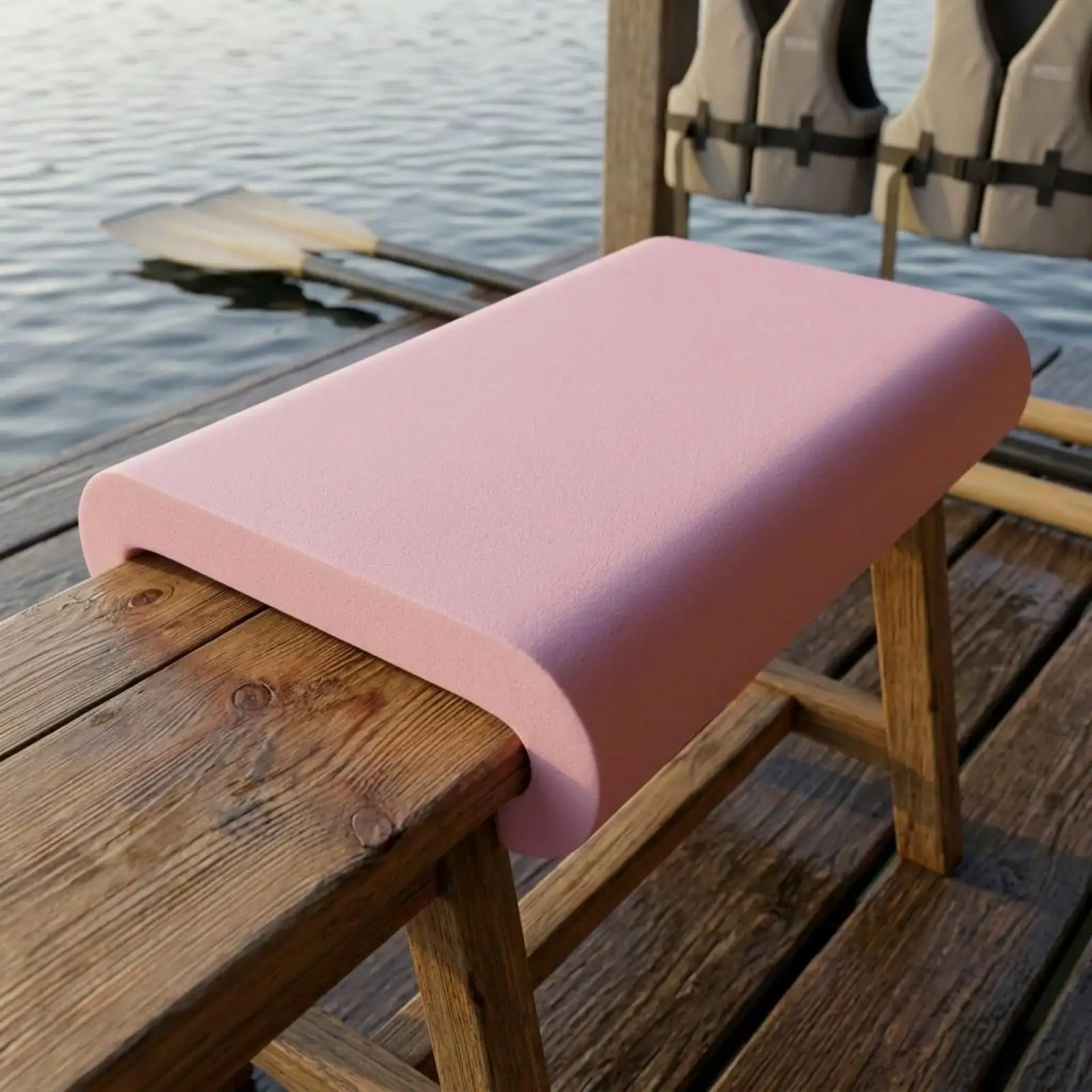 Boat Seat Cushion Single EVA Foam Pad with Curved Wedge Design for Marine Seating Support