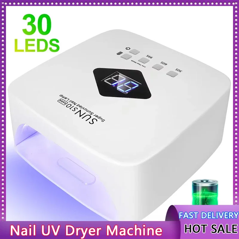 

Professional Rechargeable UV LED Nail Lamp Cordless UV Light for Gel Nail Machine with Removable Bottom 4 Timer SettingNail Tool