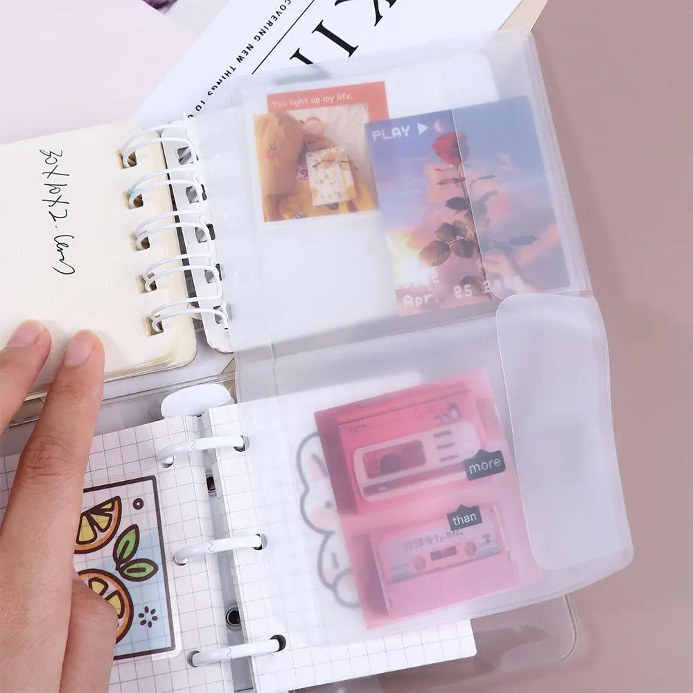 Storage Diary Ticket Storage Photo Album Refills Binder Pockets Document Filing Bags PVC Notebook Pouch Bags Binder Folders