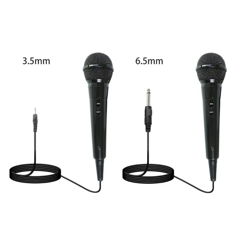 Microfono dinamico con cavo da 200 cm ON/OFF Microfono portatile per Karaoke Canto Spettacolo teatrale Sistema domestico Karaoke vocale