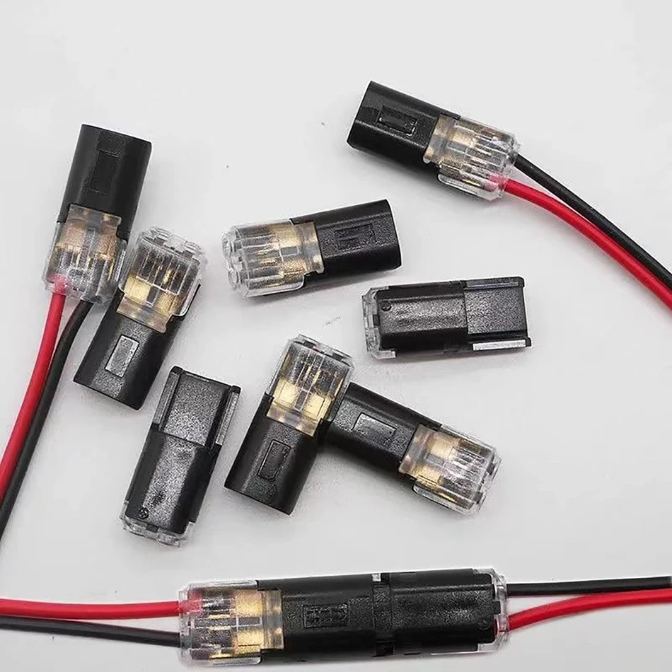 10pcs Fast Plug Wire Connector 2Pin Way Plug Car Waterproof Electrical Connector Wire Cable Automotive Strip Terminal Connection