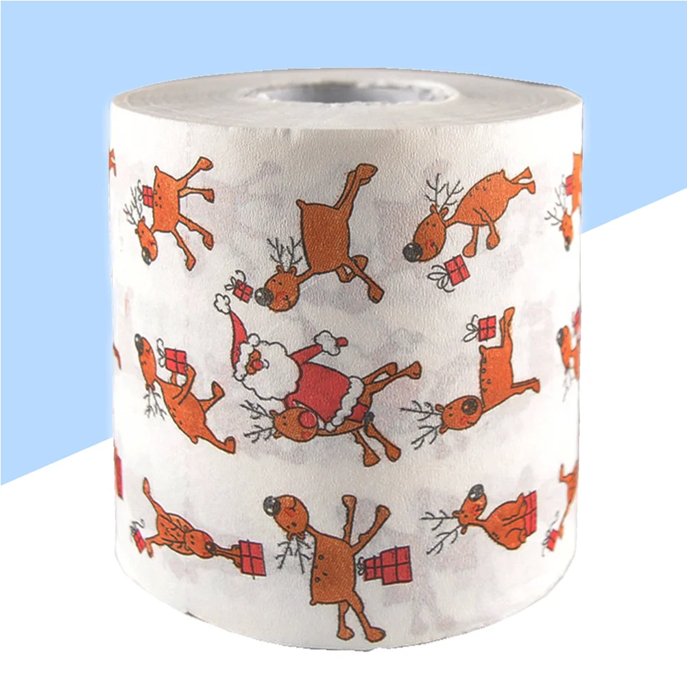 Printed Toilet Papers Funny Elk Paper Roll of Christmas Theme Paper Tissue Roll novelty toilet paper paper rolls