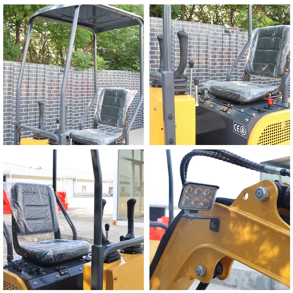 Miniexcavadora pequeña MDSD, miniexcavadora de 0,8-2 toneladas EURO 5, miniexcavadora de color personalizada con accesorio, miniexcavadora hidráulica
