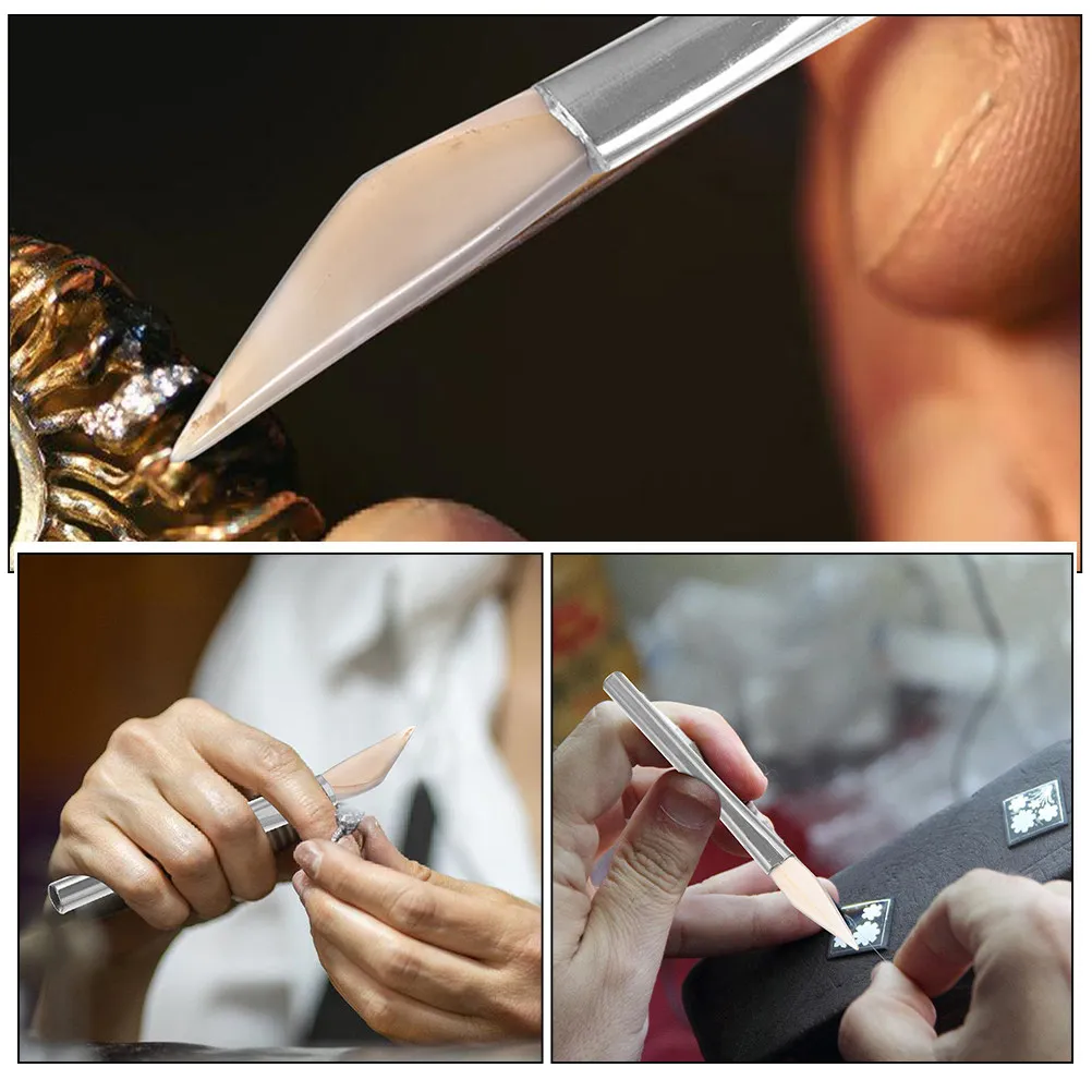 

Набор из 2-х инструментов для полировки агата: натуральные полировальные инструменты для золота, серебра, агата, для полировки и гравировки ювелирных изделий