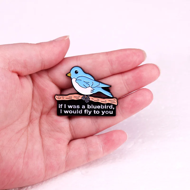 Cartoon Bird love Balloon Album Sign Originality Idol Singer Music Lyrics Badge Enamel Metal Pin Accessories Fan Gift Collection